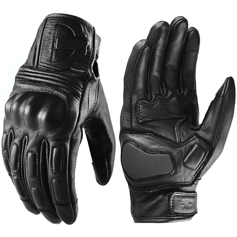 Мотоперчатки кожаные Ghost Racing ST-8 Leather Black-1